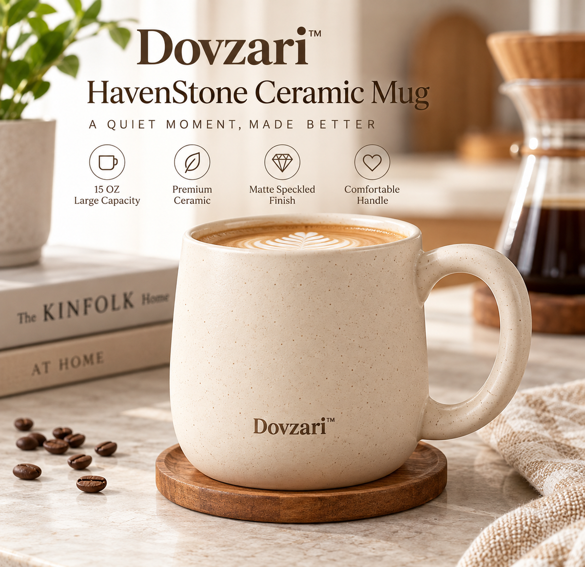 Dovzari™ RidgeArc Ceramic Mug