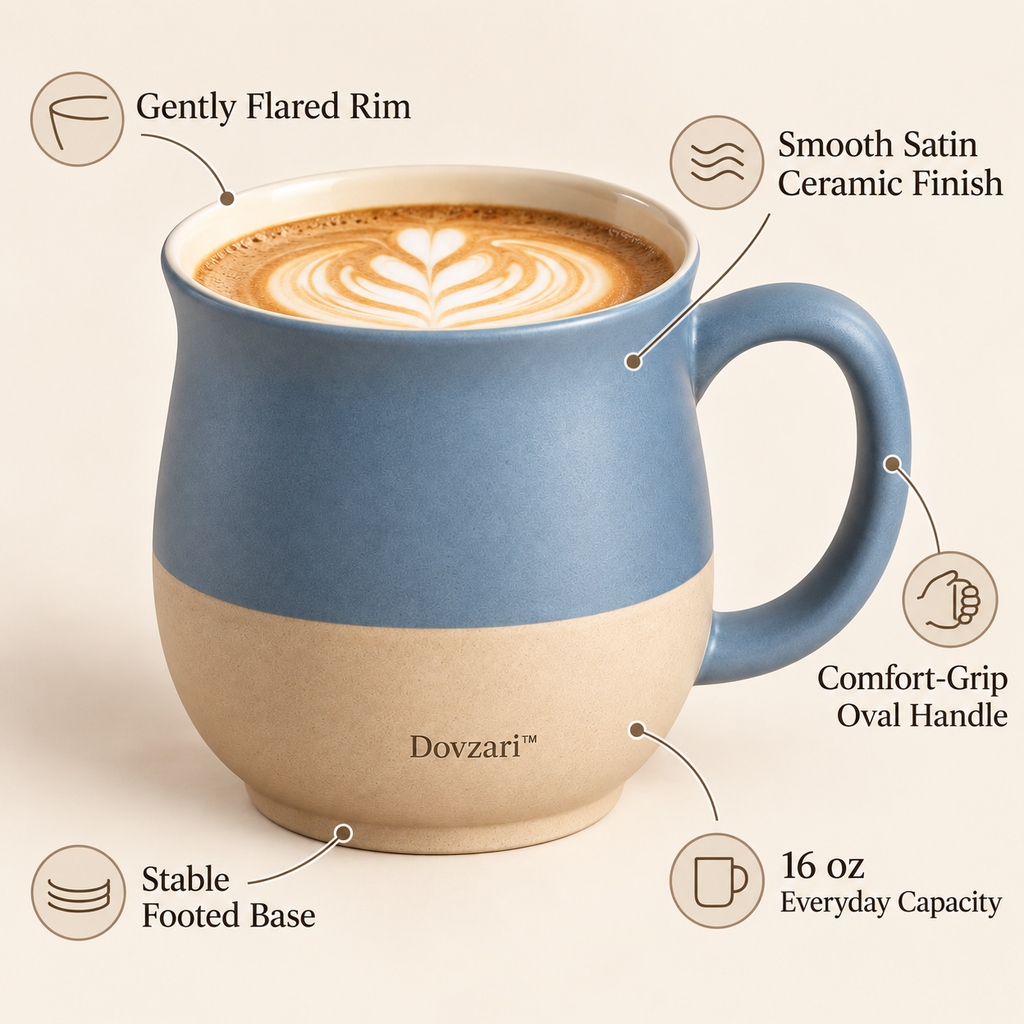 Dovzari™ EmberCurve Ceramic Mug