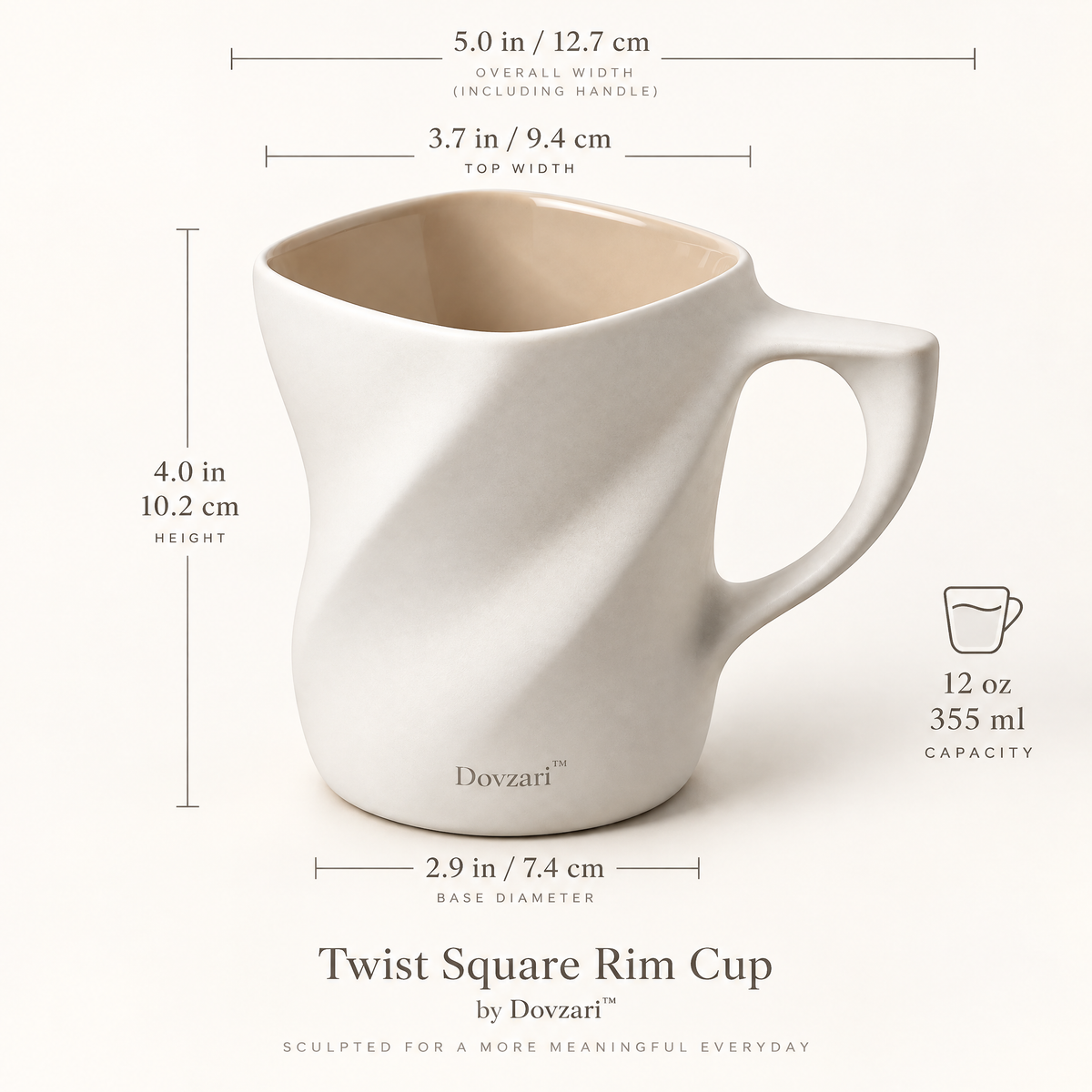 Dovzari™ Twist Square Rim Cup
