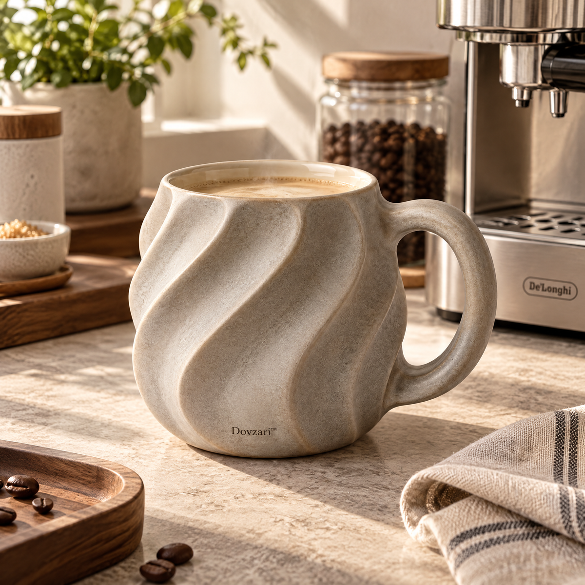 Dovzari™ Sculpted Wave Mug