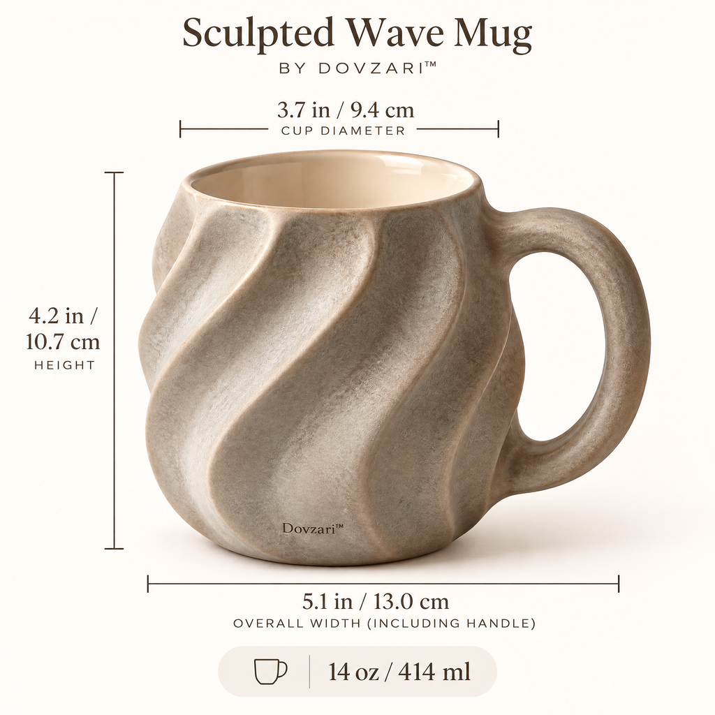 Dovzari™ Sculpted Wave Mug